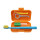 Set for care of aligners, orange